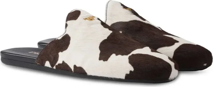 Cow-Print Slip-On Mules - Image 2