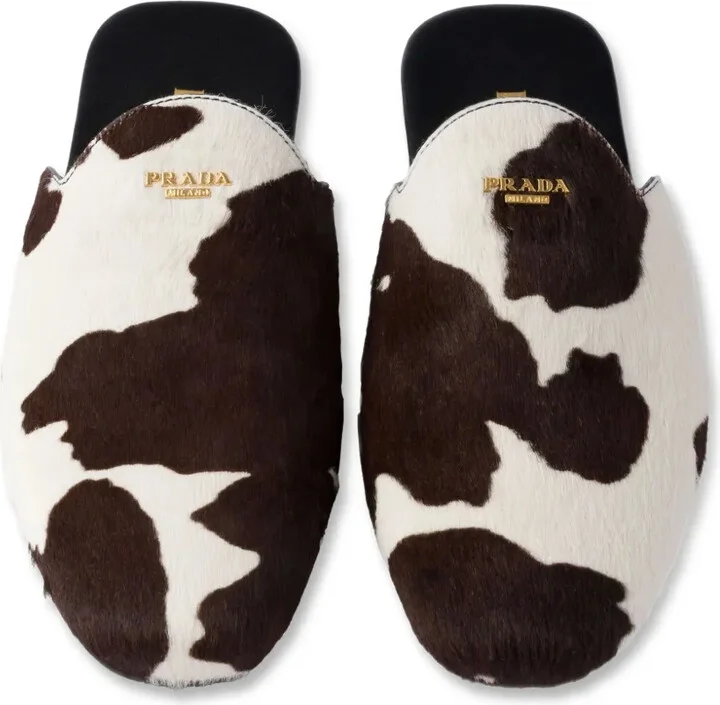 Cow-Print Slip-On Mules - Image 4