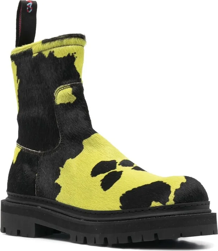 Cow-Print Suede Boots - Image 2
