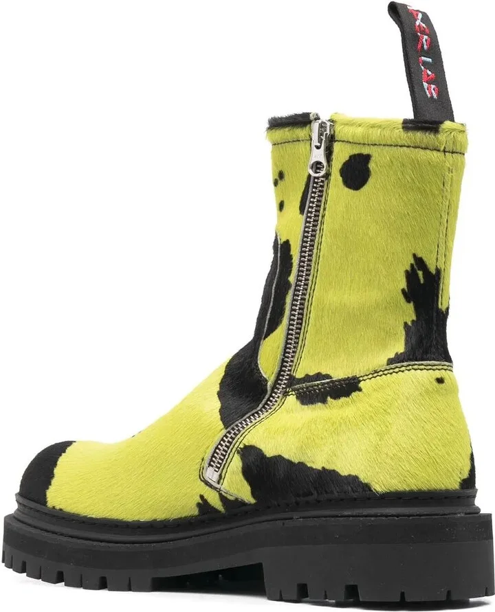 Cow-Print Suede Boots - Image 3