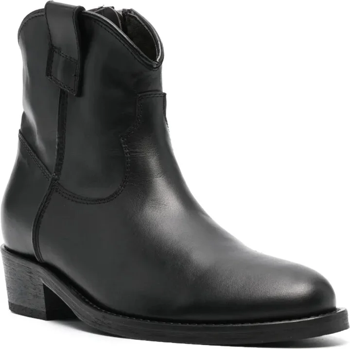 Cowboy Leather Ankle Boots - Image 2
