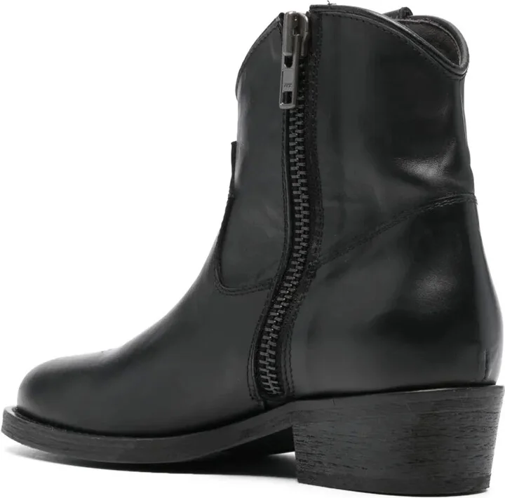 Cowboy Leather Ankle Boots - Image 3