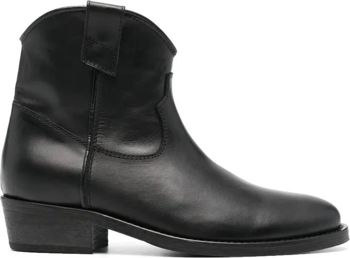 Cowboy Leather Ankle Boots