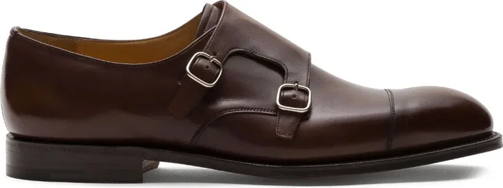 Cowes leather monk shoes