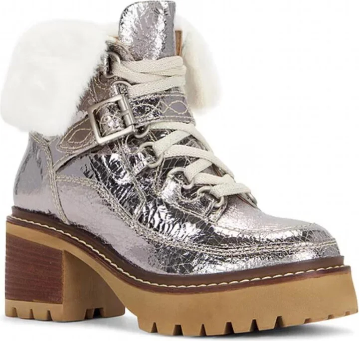 Cozy Jasper Hiker Ankle Boot In Pewter