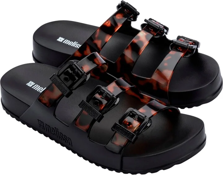Cozy Stripes Platform Slide Sandal