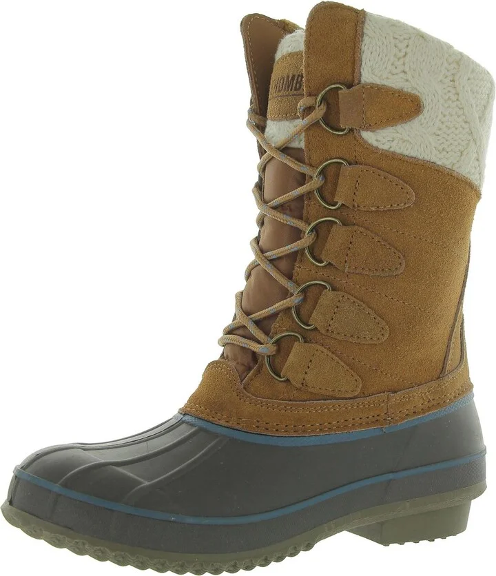 COZY Womens Leather Lugged Sole Winter & Snow Boots