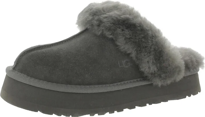 Cozy Womens Slip On Leather Slide Slippers