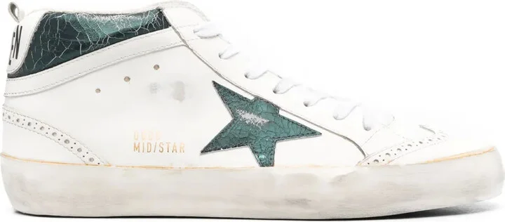 cracked-effect Mid Star sneakers
