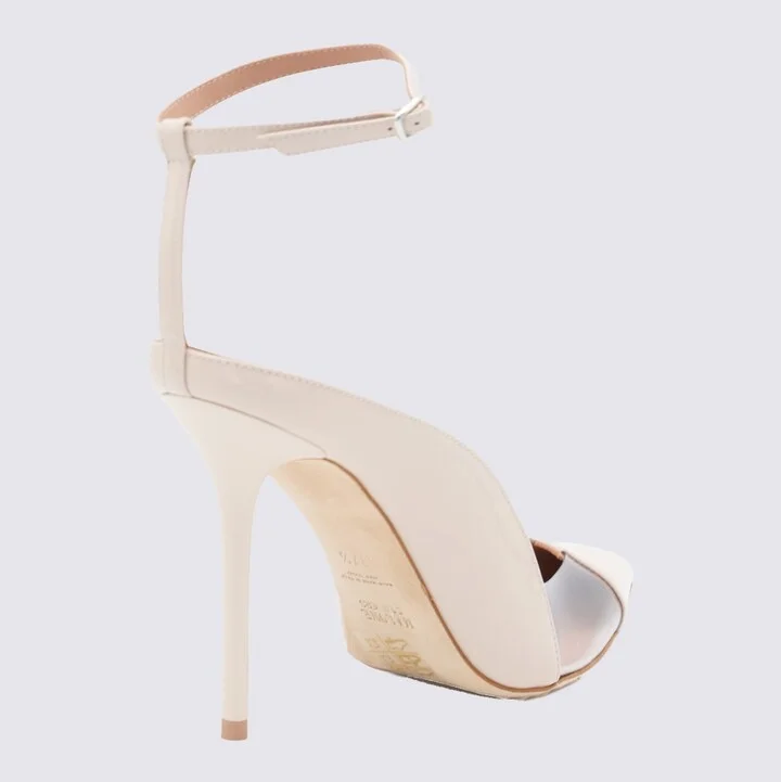 Cream Leather Pumps - Image 3