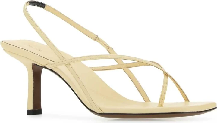 Cream Leather Shamali Sandals - Image 2