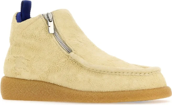 Cream Suede Chance Ankle Boots - Image 2