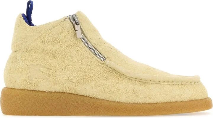 Cream Suede Chance Ankle Boots