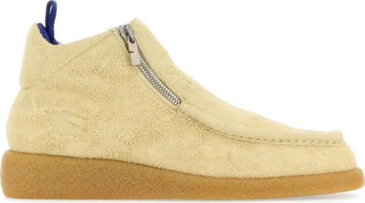 Cream suede Chance ankle boots