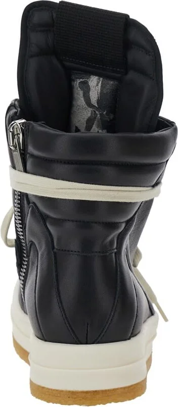 'creep Geo-basket' Black High-top Sneakers With Contrasting Details In Leather Woman - Image 4