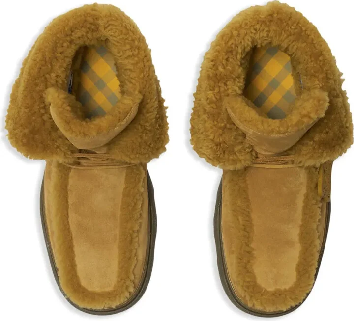 Creeper shearling-trim suede boots - Image 5