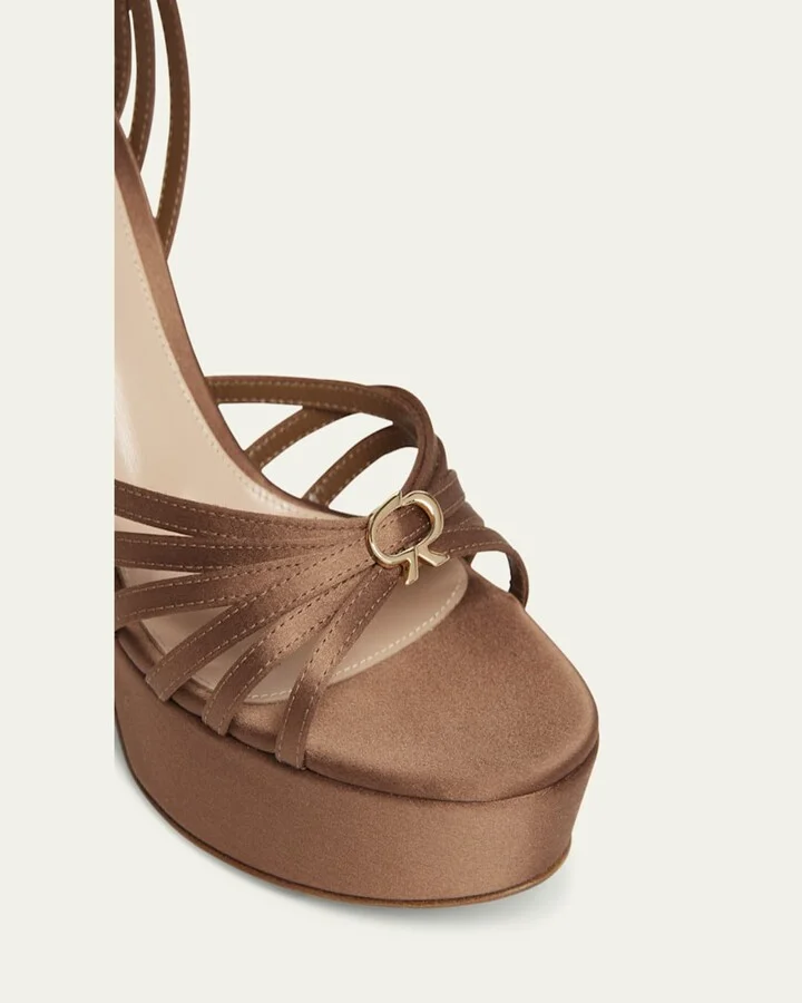 Crepe Ankle-Strap Platform Sandals - Image 7