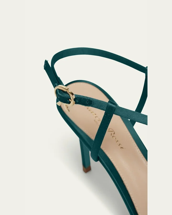 Crepe Satin Crisscross Strappy Stiletto Sandals - Image 6
