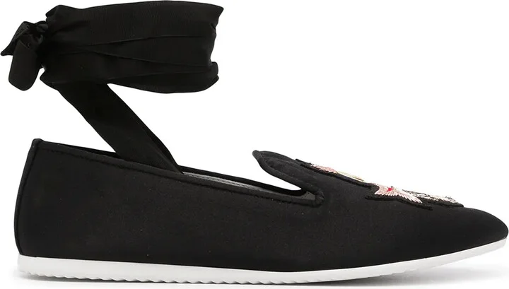 Crest Ankle-Tie Loafers