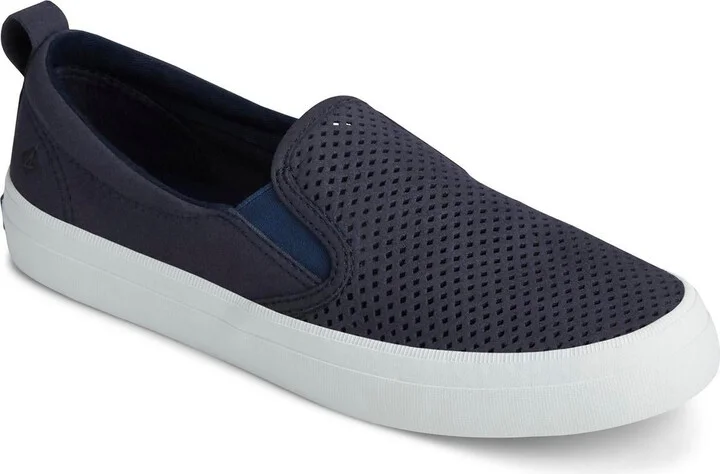 Crest Twin Gore Womens Suede Slip On Casual and Fashion Sneakers