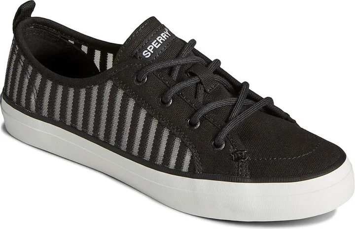 Crest Vibe Seasonal STS89170 Sneakers Women 7 Black Striped Shoes ZPO3210