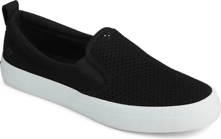 Crest Womens Perforated Laceless Slip-On Sneakers