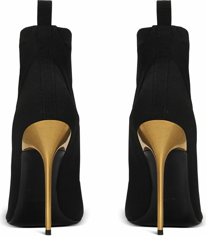 Crewneck Knit Ankle Boots - Image 4