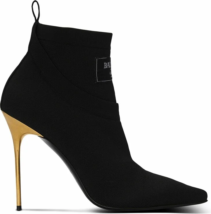Crewneck Knit Ankle Boots