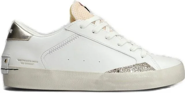 Crime London Distressed Lace-Up Sneakers