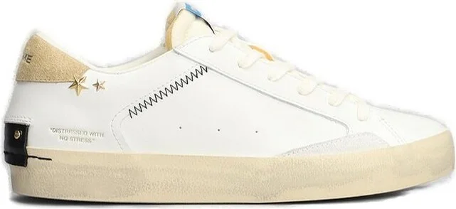 Crime London Distressed Lace-Up Sneakers