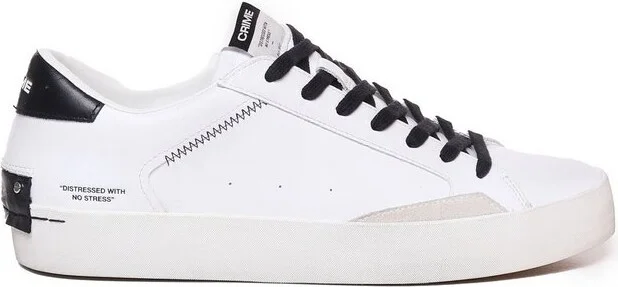 Crime London Distressed Lace-Up Sneakers
