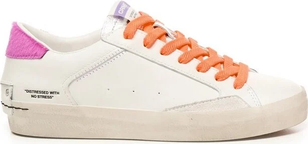 Crime London Distressed Lace-Up Sneakers