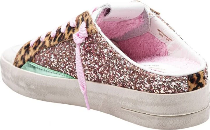 Crime London Pink Glitter Sabot Sneakers - Image 3