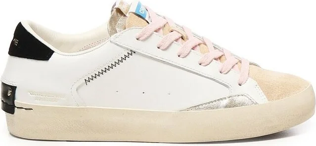 Crime London Round Toe Lace-Up Sneakers
