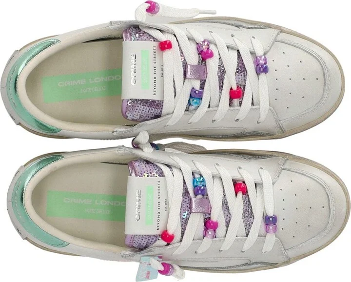 Crime London Sk8 Deluxe Aqua Charms Sneaker - Image 5