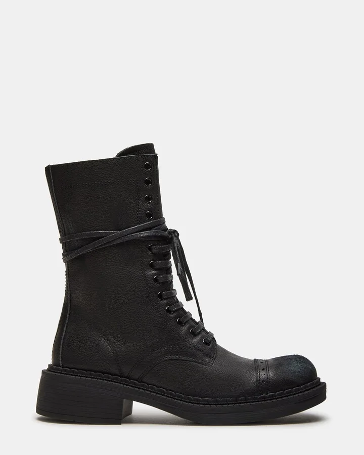 Crimson Black Leather