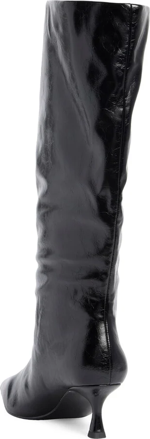 Crimson Kitten Heel Knee High Boot - Image 2