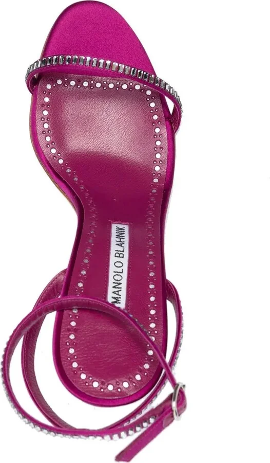 Crinastra 105mm satin strappy sandals - Image 4