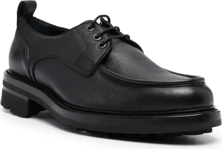 Crinkled Leather Derby Shoes - Image 2