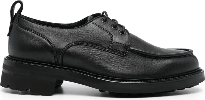 Crinkled Leather Derby Shoes