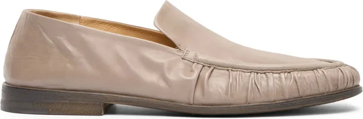 Crinkled-Leather Loafers