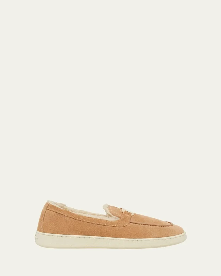 Crio Suede Logo Strap Casual Loafers