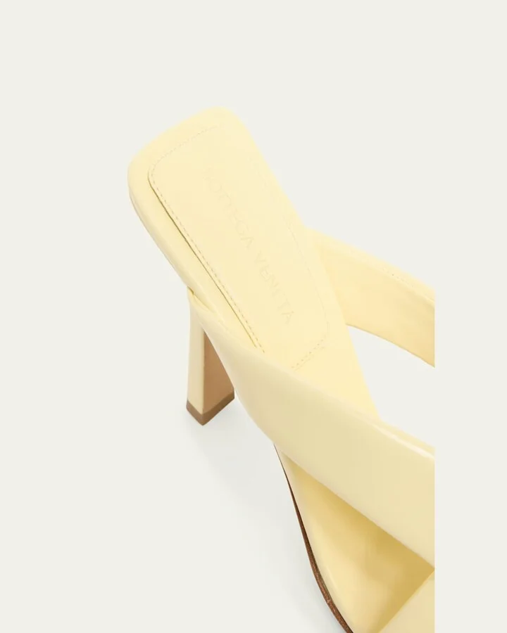 Criss Cross Padded Leather Slide Sandals - Image 8