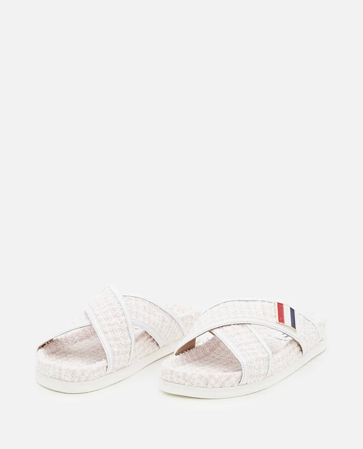 Criss Cross Tweed Sandals - Image 2