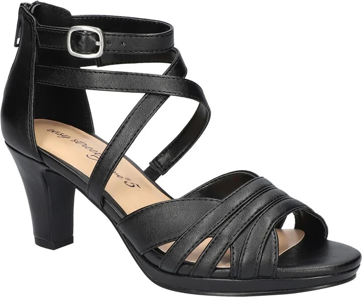 Crissa Womens Faux Leather Strappy Ankle Strap