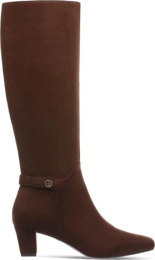 CRISSALYNNEF Womens Zipper Manmade Knee-High Boots