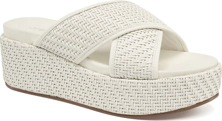 Crisscross Platform Wedge Sandal