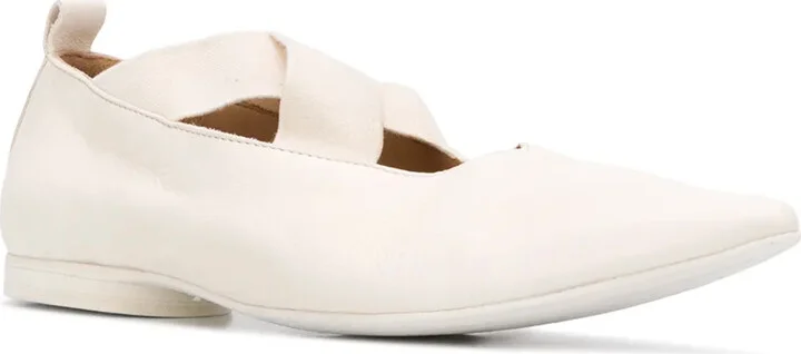 Crisscross Strap Pointed Toe Ballerinas - Image 2