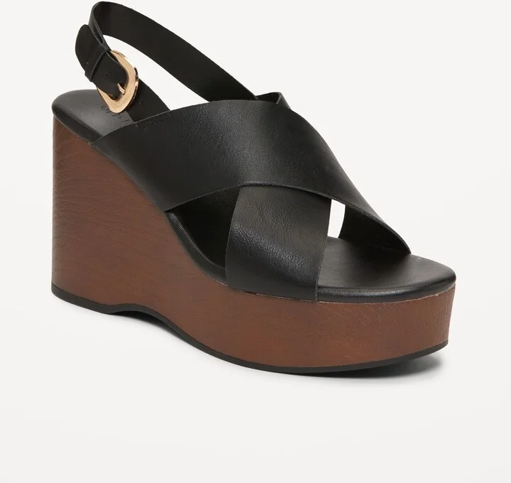Crisscross Wedge Sandals for Women