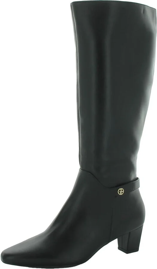 Crisslynne Womens Slip On Square Toe Knee-High Boots
